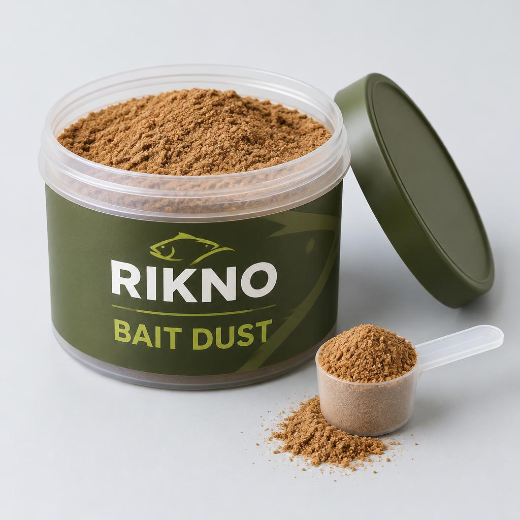 Tub of RIKNO bait dust with scoop