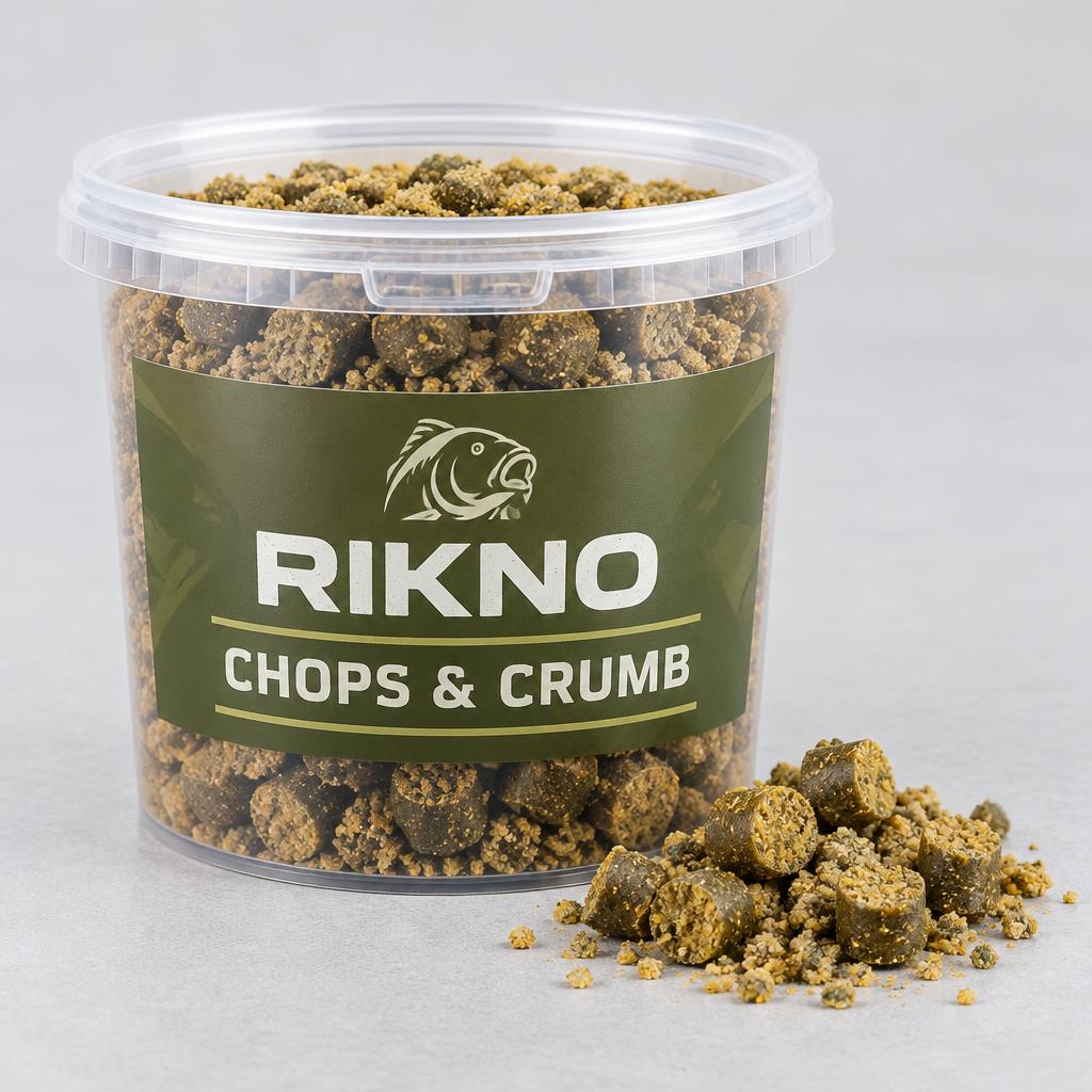 Tub of RIKNO chops and crumb