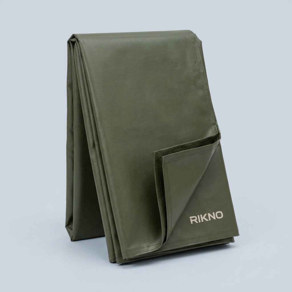 Folded olive green RIKNO ground sheet
