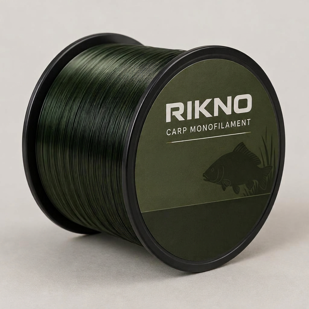 Spool of green RIKNO carp monofilament line