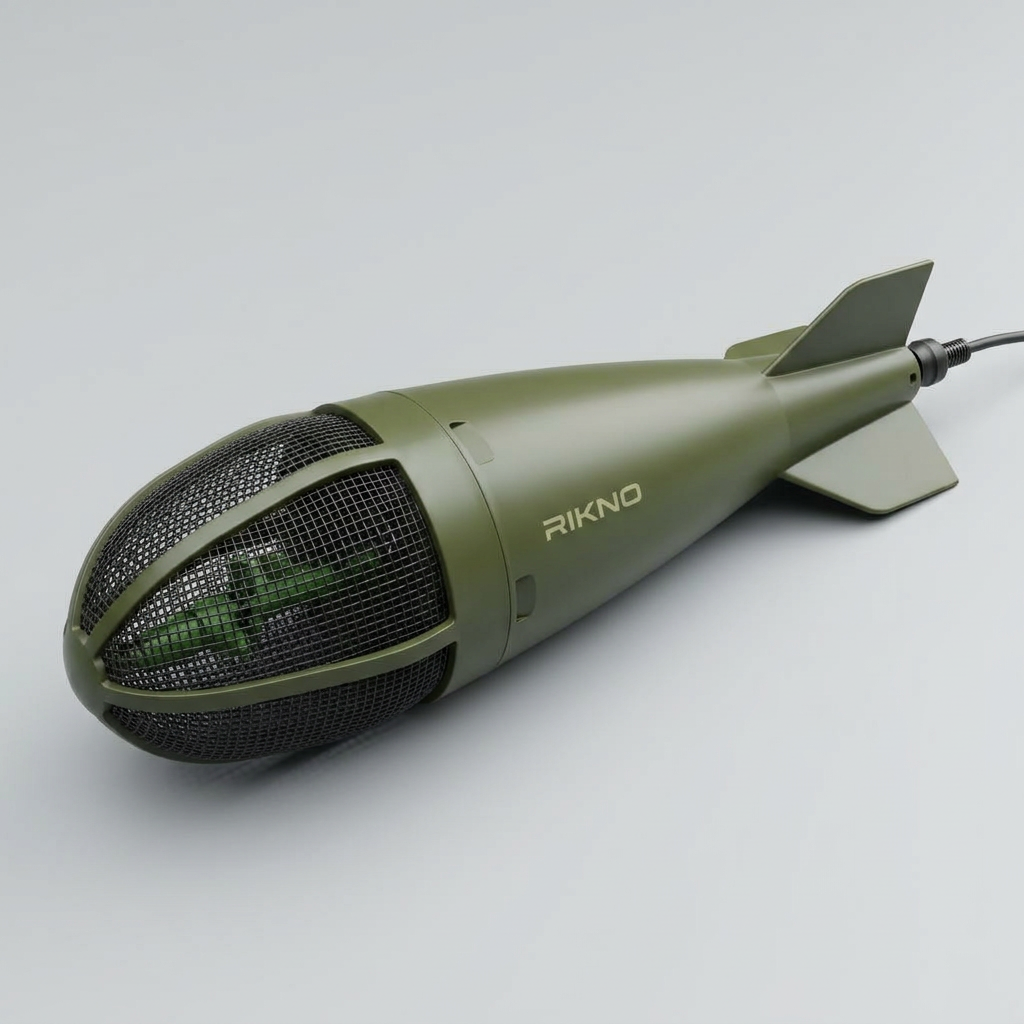 Olive green RIKNO spod on a clean surface