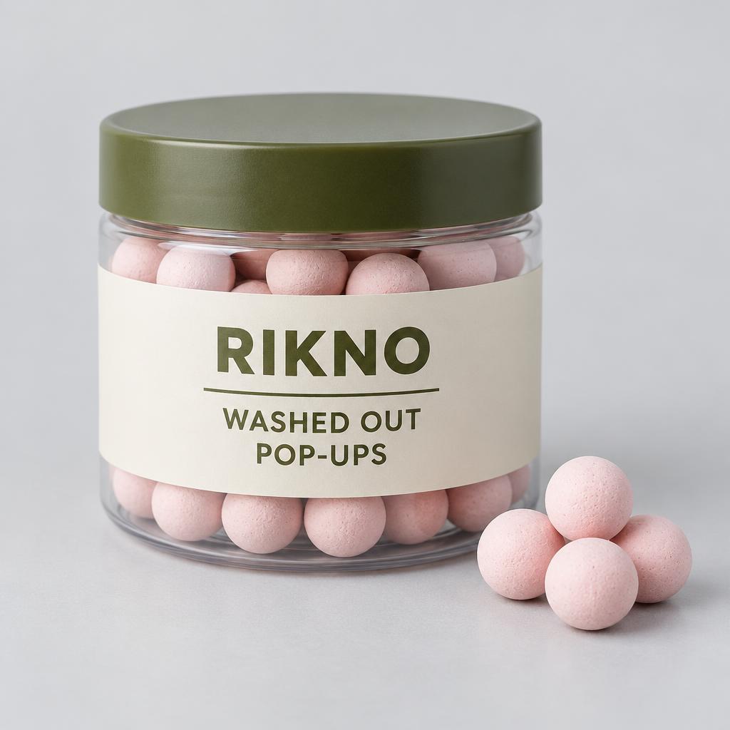 Pot of pale pink RIKNO pop-ups